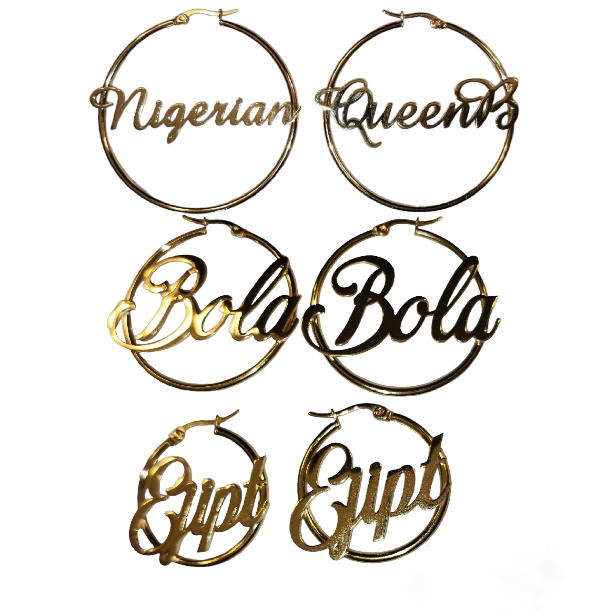 Custom Name Hoops