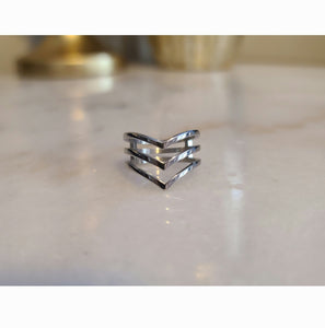 "Triple" Chevron Ring